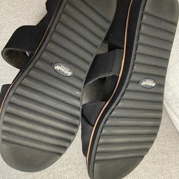 Dr. Scholl's Black Crisscross Wedge Sandals - Picture 3 of 6